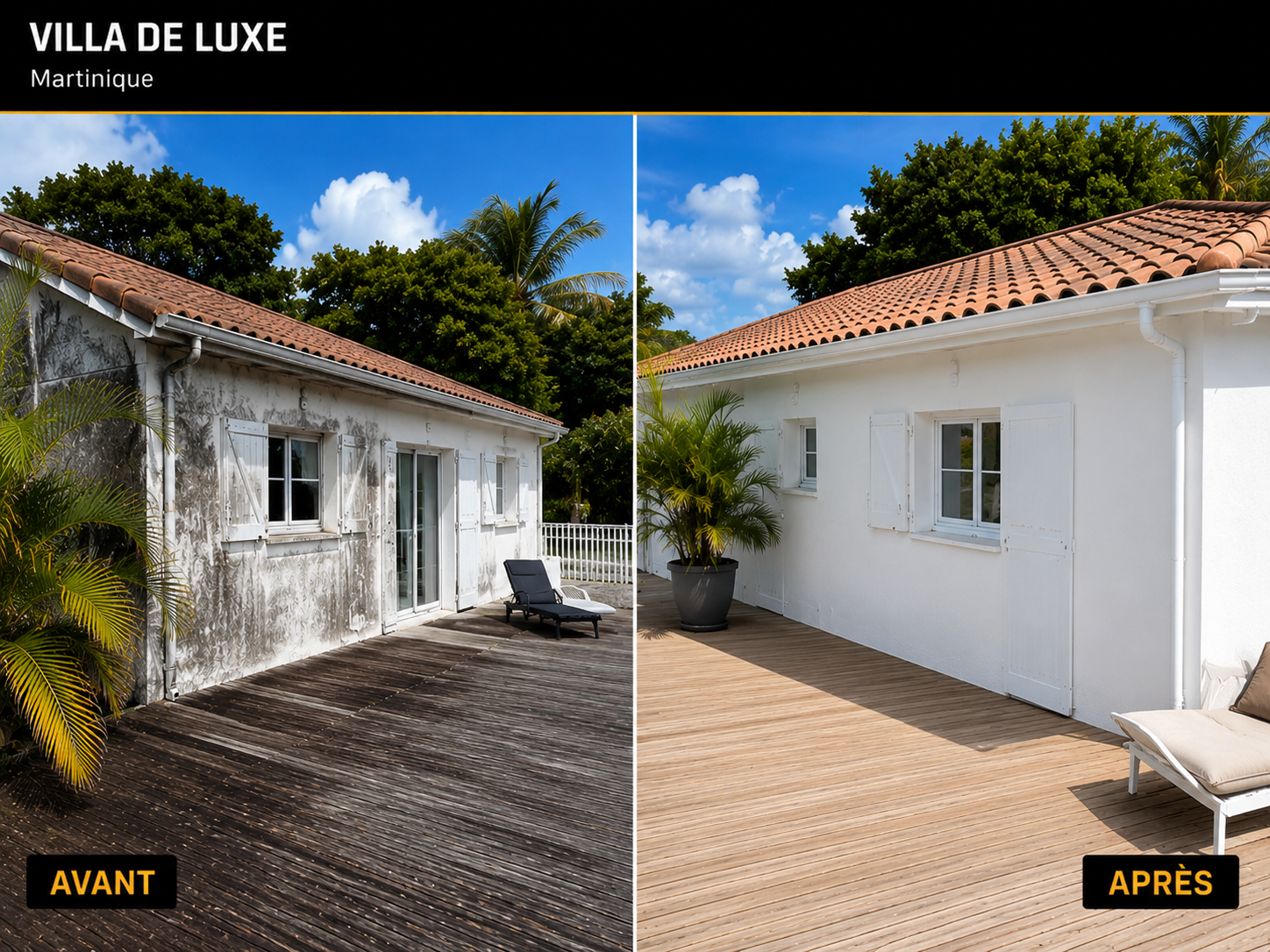 Villa de luxe — avant / après