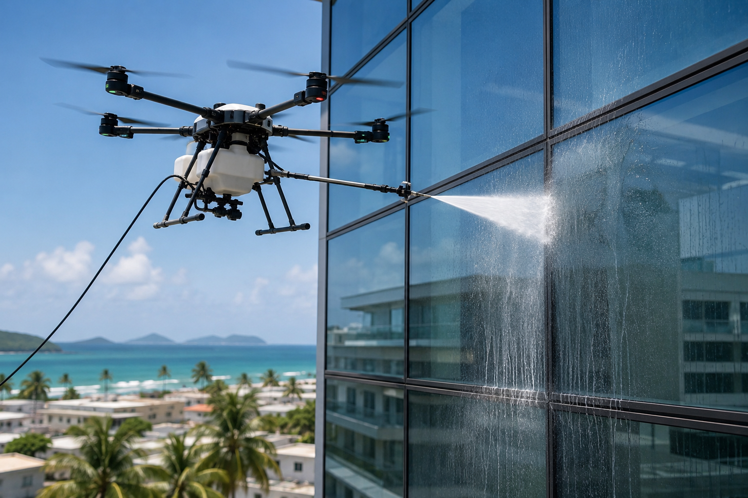 Lavage par drone